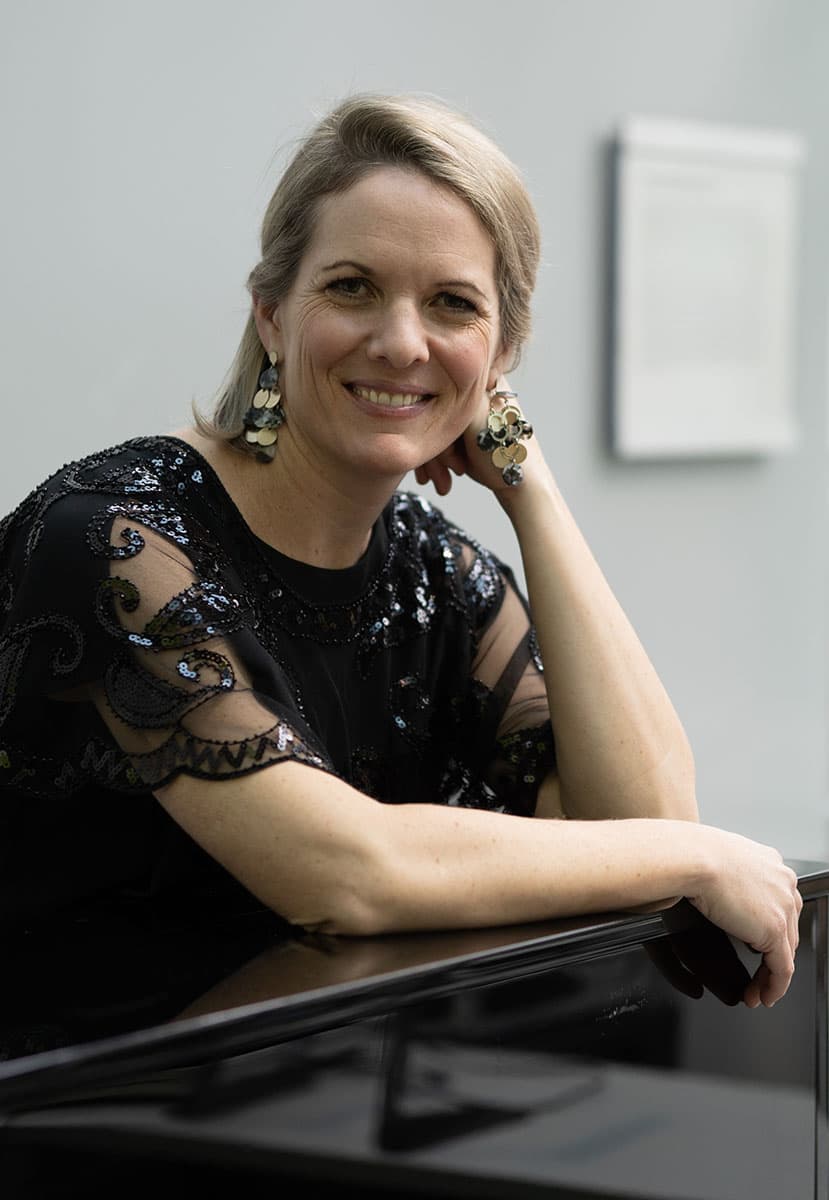 Lindsey Huff, Pianistin des Wiener Duos Lindsey & Ingrid — Porträtaufnahme